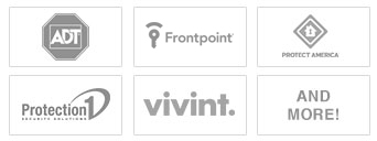 Home Security Providers logos for Vivint, Protect America, Frontpoint, ADT, and Protection 1